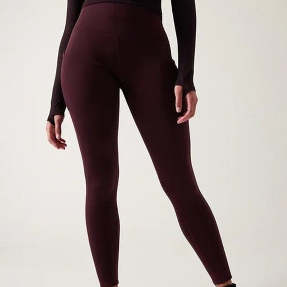 Athleta Altitude Stash Tight in Polartec Powerstretch size 3X Antique Burgundy - Picture 1 of 5